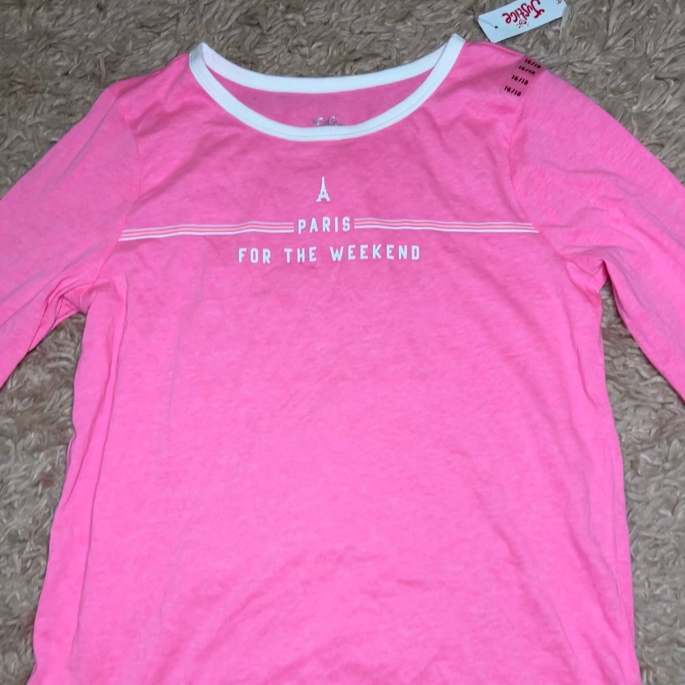 pink justice shirt 💕